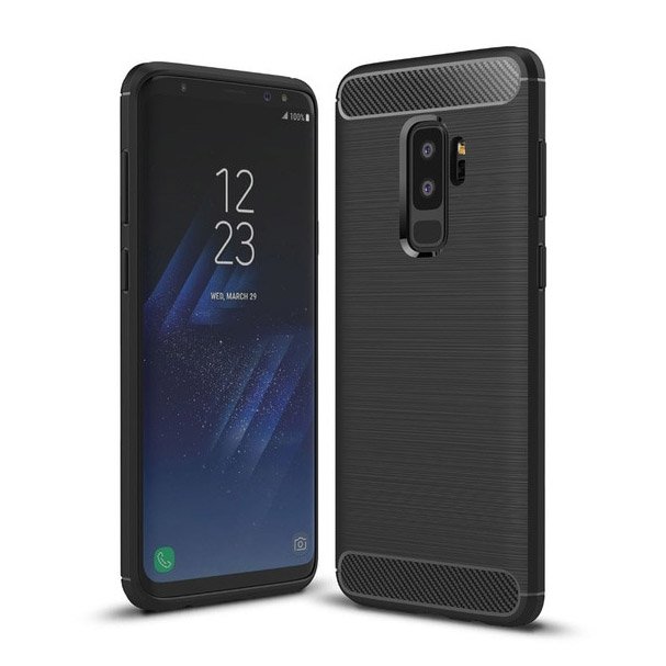 Deksel for Samsung Galaxy S9+ G965, OEM, Karbon, Svart
