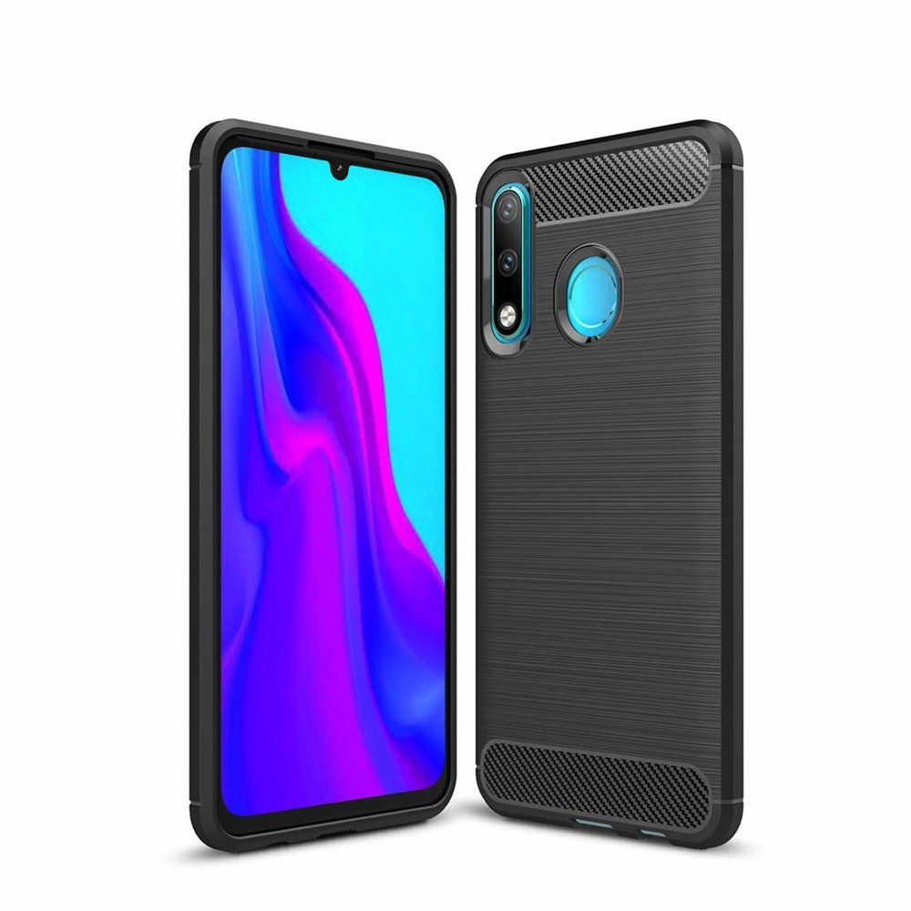 Deksel til Huawei P30 lite New Edition / P30 lite, OEM, Karbon, Svart