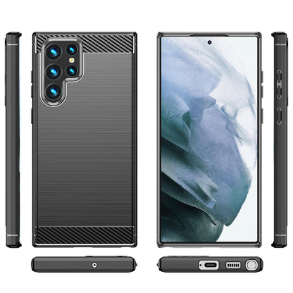 Deksel for Samsung Galaxy S23 Ultra S918, OEM, Karbon, Svart