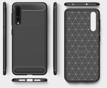 Deksel for Huawei P20 Pro, OEM, Karbon, Svart