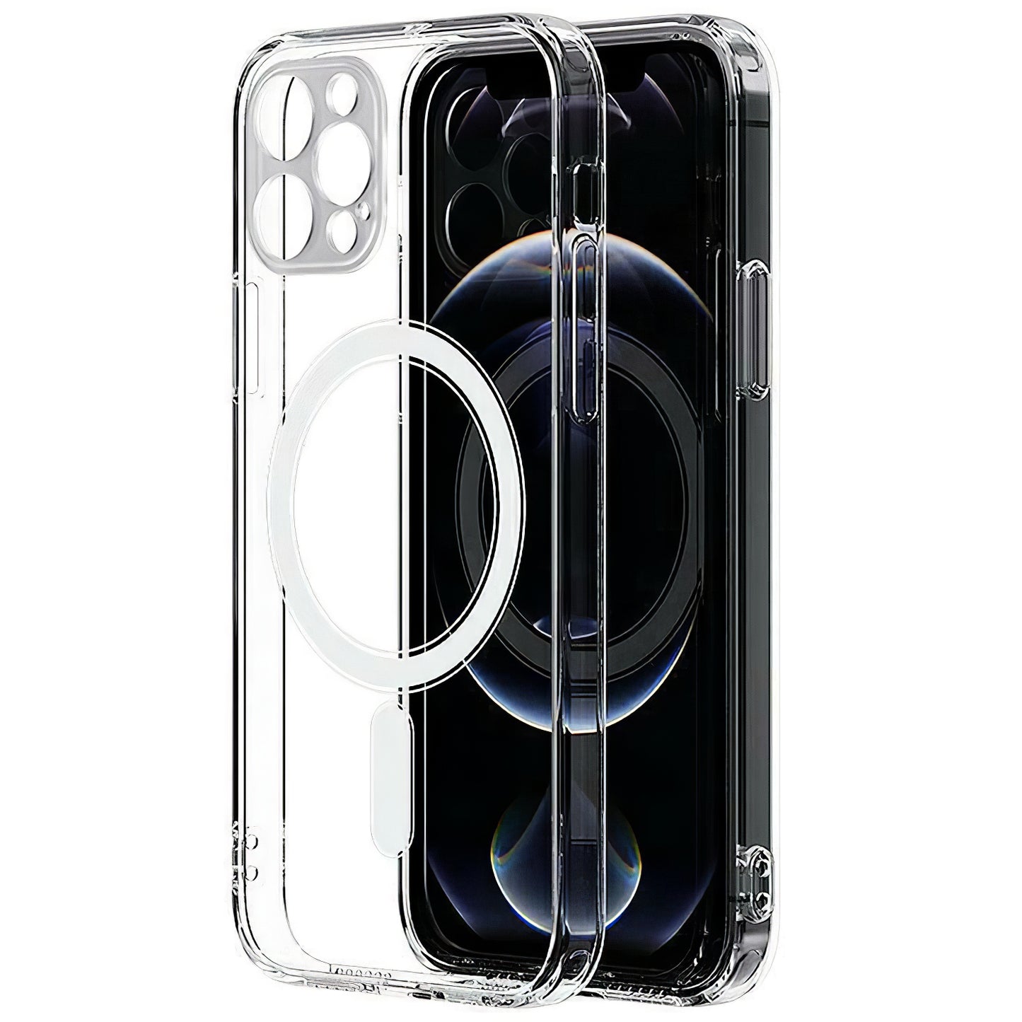 MagSafe-deksel for Apple iPhone 13 Pro, OEM, magnetisk støtbeskyttelse, gjennomsiktig