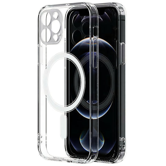 MagSafe-deksel for Apple iPhone 13 Pro, OEM, magnetisk støtbeskyttelse, gjennomsiktig