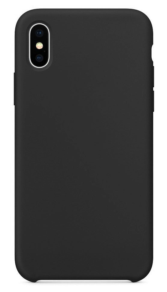Deksel for Apple iPhone XS / X, OEM, Ren silikon, Svart