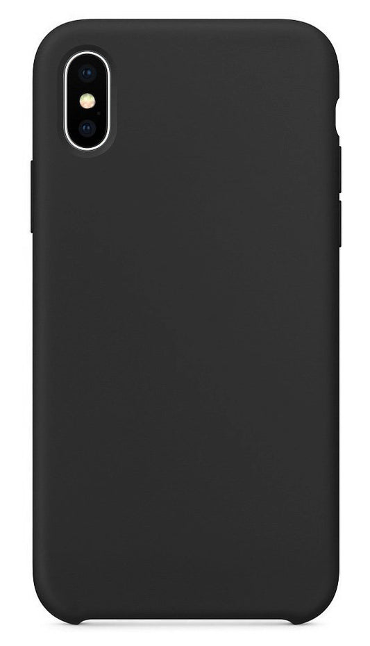 Deksel for Apple iPhone XS / X, OEM, Ren silikon, Svart
