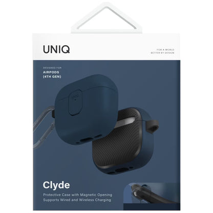 UNIQ Clyde deksel for Apple AirPods 4, Svart Blå