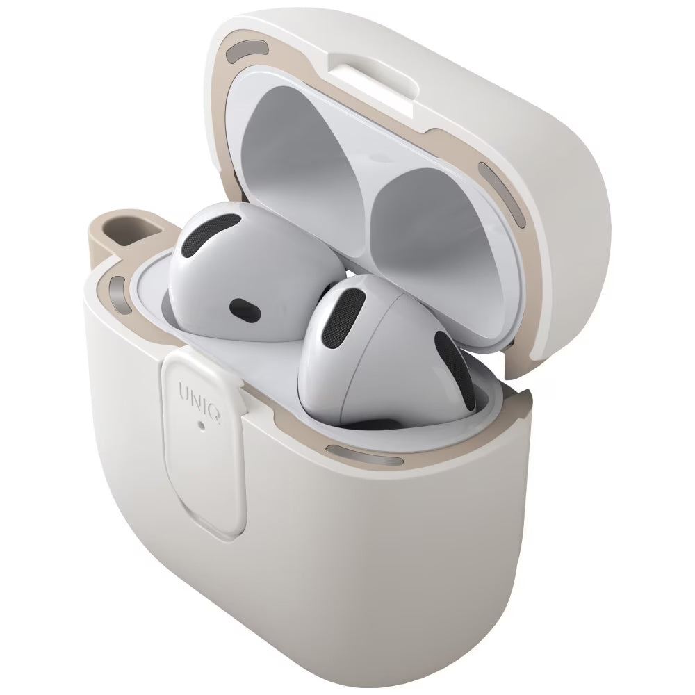 UNIQ Clyde deksel for Apple AirPods 4, Grå Beige