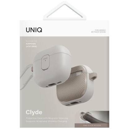 UNIQ Clyde deksel for Apple AirPods 4, Grå Beige