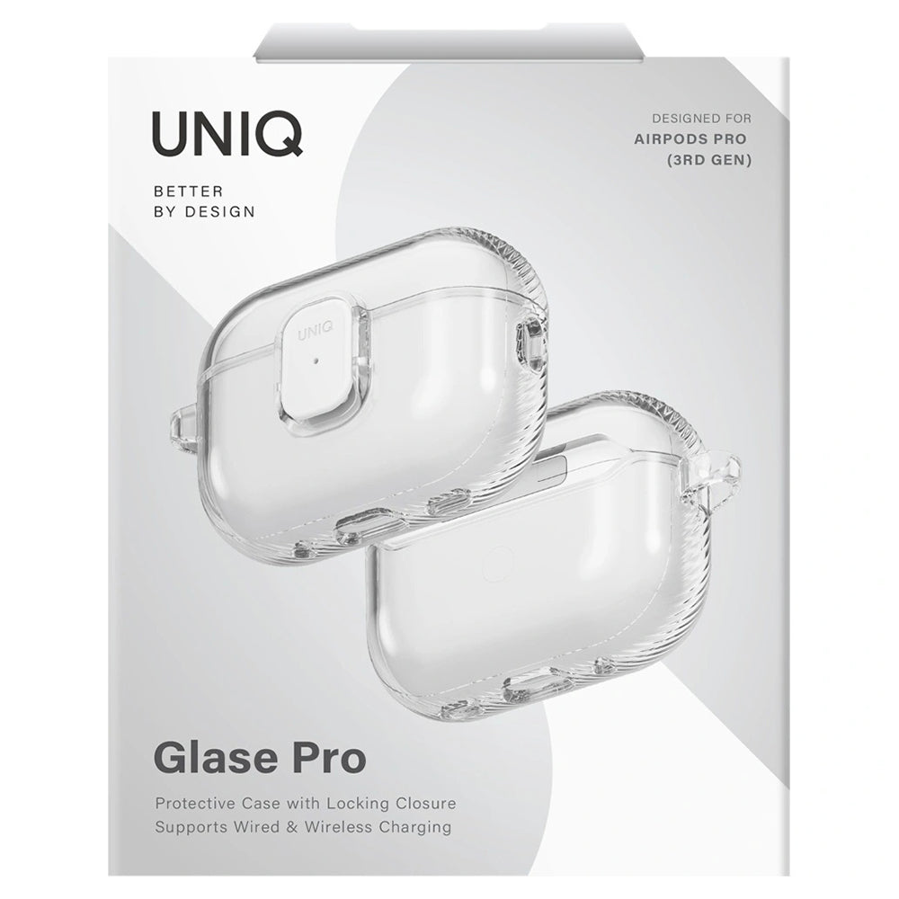 UNIQ Glase Pro-etui for Apple AirPods Pro 3, Transparent