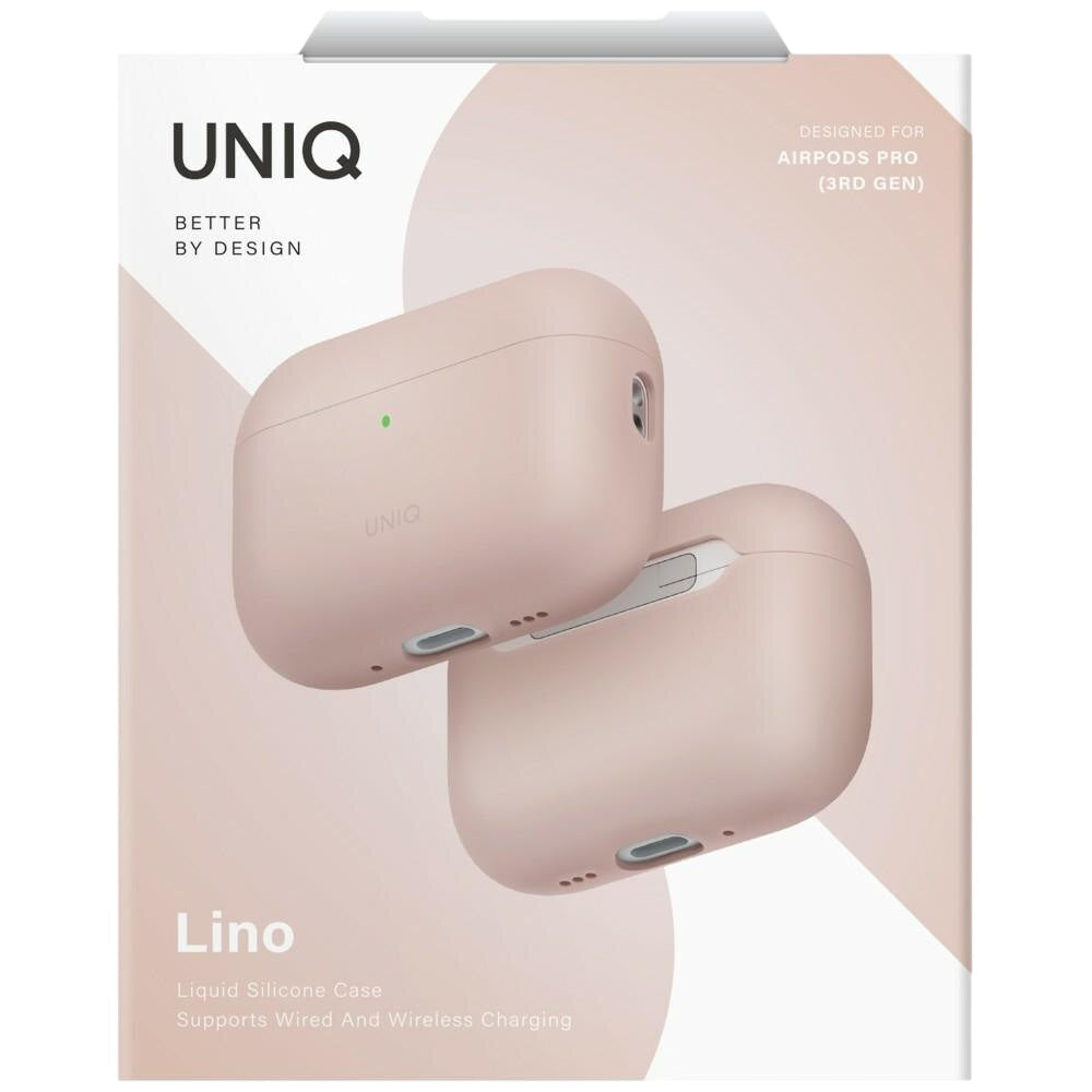 UNIQ Lino deksel for Apple AirPods Pro 3, Rosa