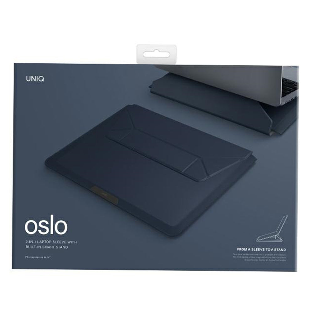 UNIQ Oslo-etui for bærbar PC maks. 14 tommer, Marineblå