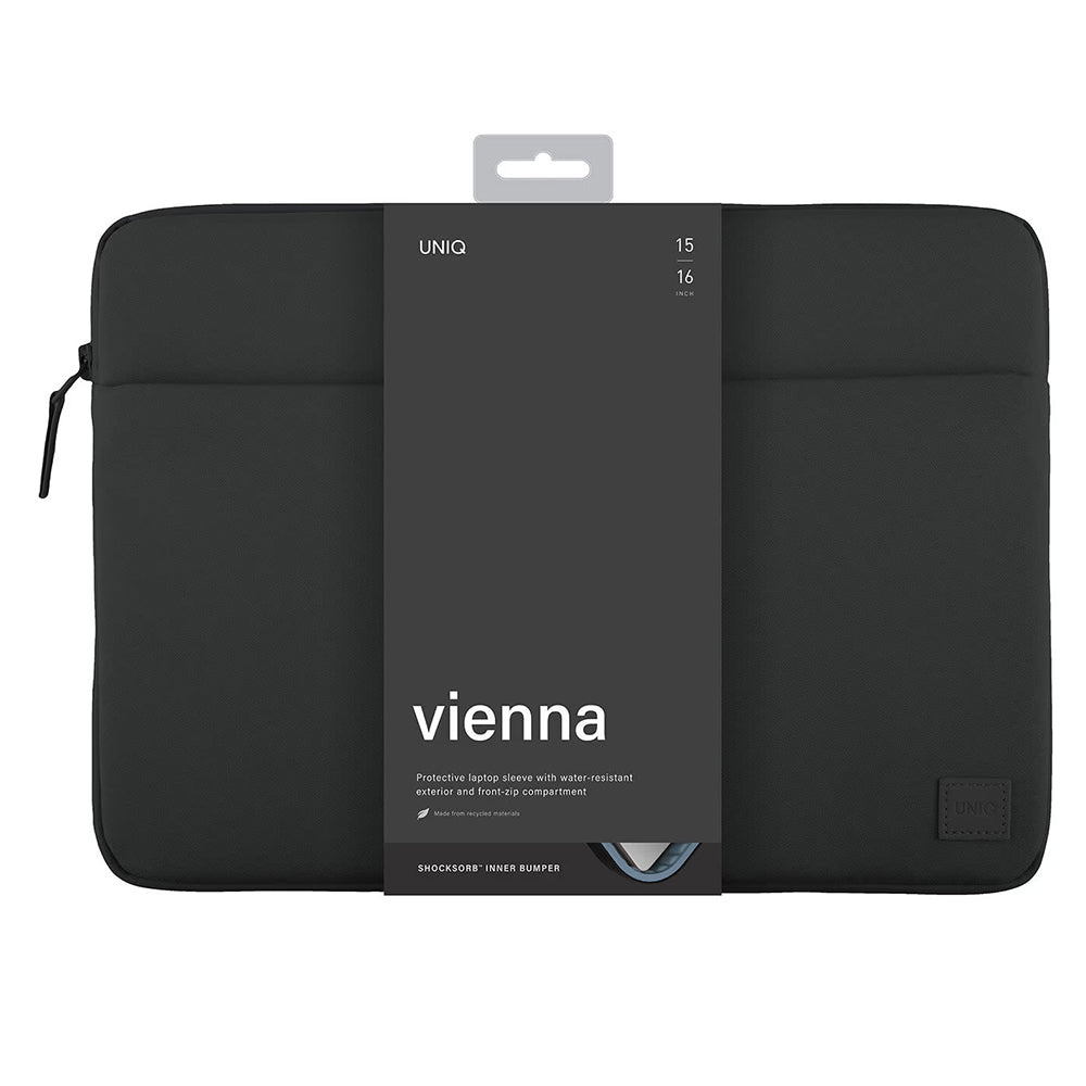 UNIQ Vienna-etui for bærbar PC maks. 16 tommer, svart