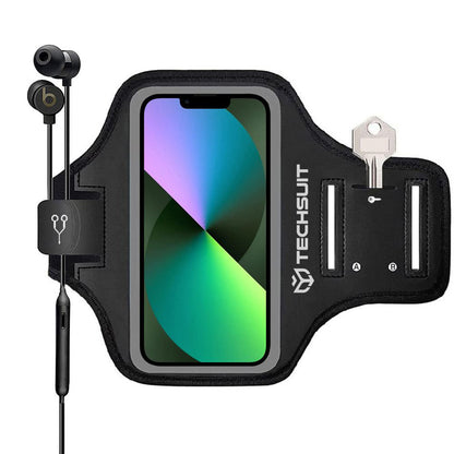 Universelt deksel for telefon maks. 6,8 tommer, Techsuit, Sports TH20, svart