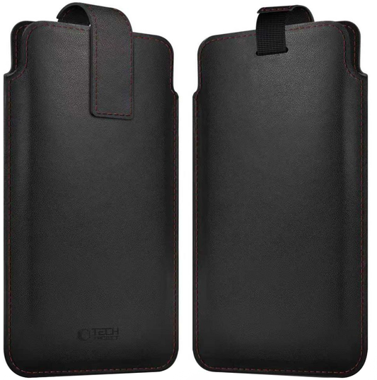 Universalt Telefonetui, Tech-Protect, SM65, Svart Rød