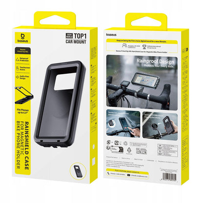 Vanntett Universalt Deksel kompatibelt med Magnetisk Sykkelholder, Baseus, PrimeTrip VB1, Svart C0013D01