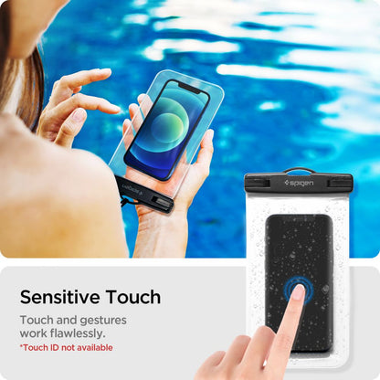 Vanntett Universalt Telefonetui for maks. 3.5inch - 7inch, Spigen, A601, Sett med 2 stykker, Gjennomsiktig AMP03098
