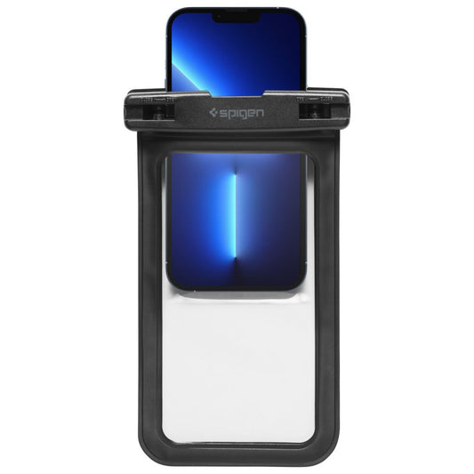 Vanntett universalt deksel for telefoner fra 3,5 tommer til 7 tommer, Spigen, A601, sett med 2 stykker, svart AMP04523
