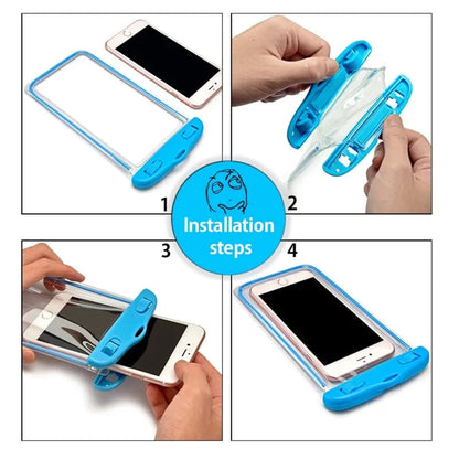 Vanntett universaltui for telefon maks. 6,5 tommer, Techsuit, svart