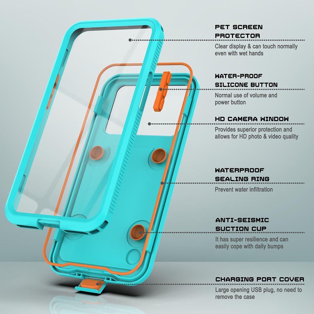 Vanntett universaltui for telefon maks. 6,7 tommer, ShellBox, AirBox, blå