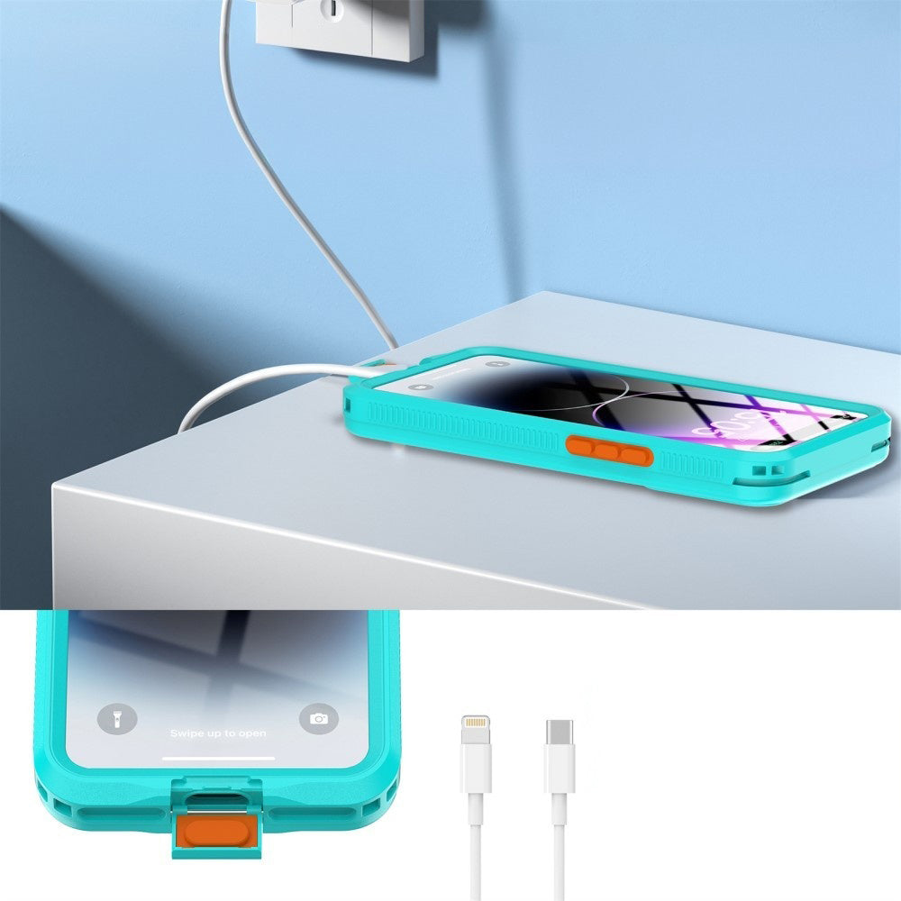 Vanntett universaltui for telefon maks. 6,7 tommer, ShellBox, AirBox, blå