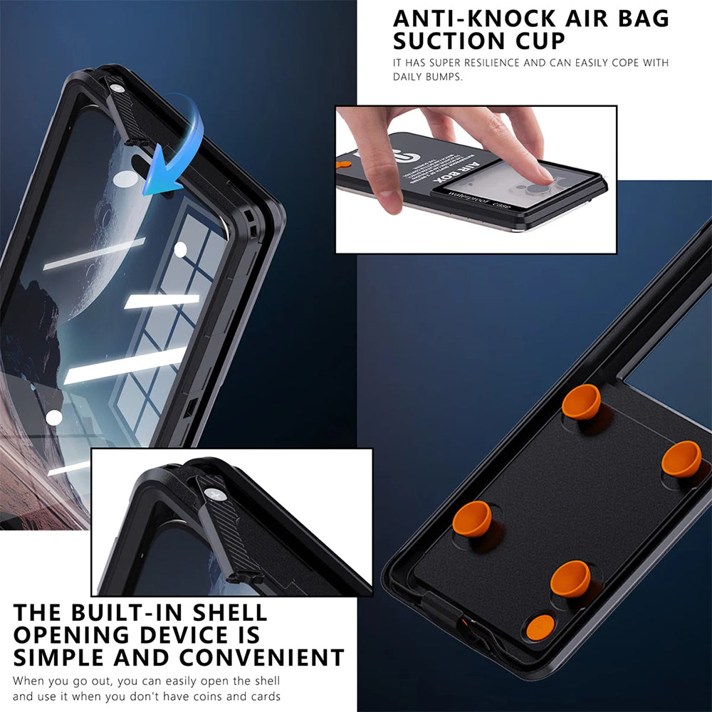 Vanntett universaltui for telefon maks. 6,9 tommer, ShellBox, AirBox, Blå