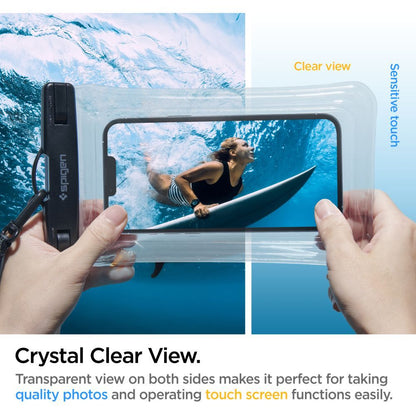 Universal vanntett deksel for telefon maks. 6,9 tommer, Spigen, A610, Transparent AMP04530