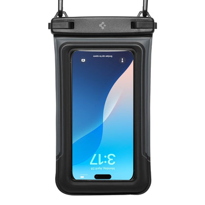 Vanntett universalt deksel for telefon maks. 6,9 tommer, Spigen, A611P, sett med 2 stykker, Matt svart ACS09348