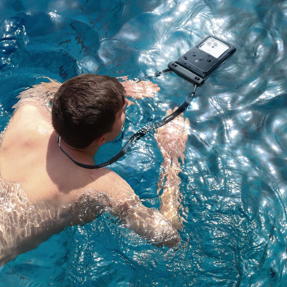 Vanntett universalt deksel for telefon maks. 6,9 tommer, Spigen, A611P, sett med 2 stykker, Matt svart ACS09348