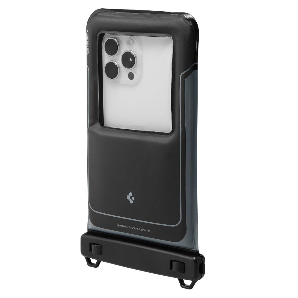 Vanntett universalt deksel for telefon maks. 6,9 tommer, Spigen, A611P, sett med 2 stykker, Matt svart ACS09348