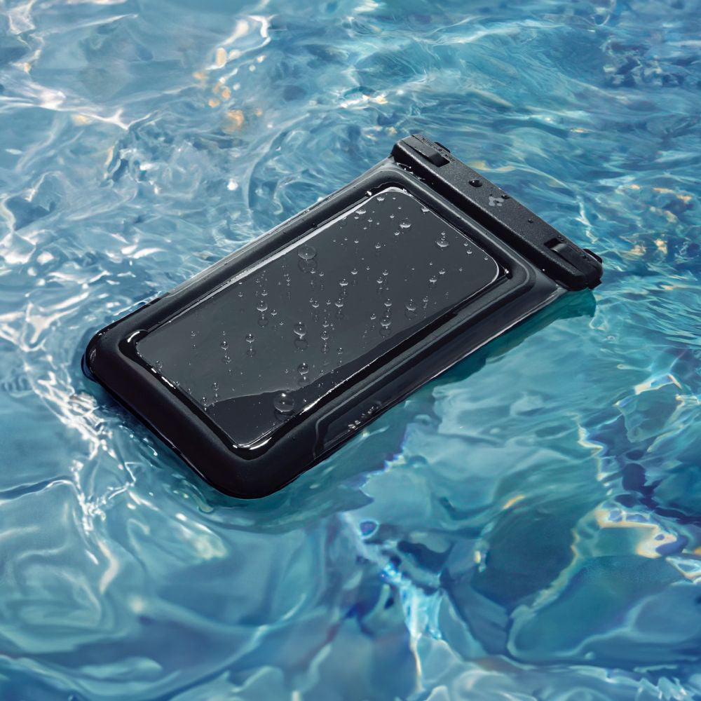 Vanntett universalt deksel for telefon maks. 6,9 tommer, Spigen, A611P, sett med 2 stykker, Matt svart ACS09348