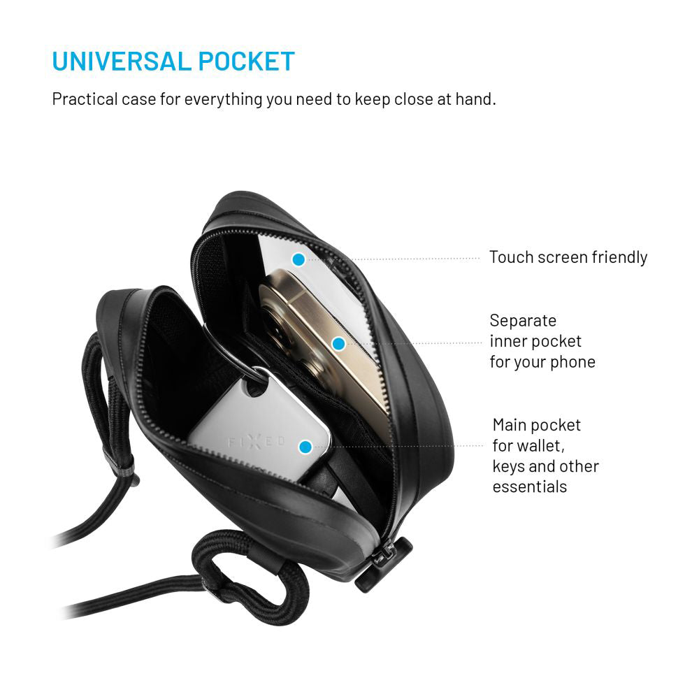 Vanntett universalt deksel for telefon opp til 7 tommer, Fixed, Svart