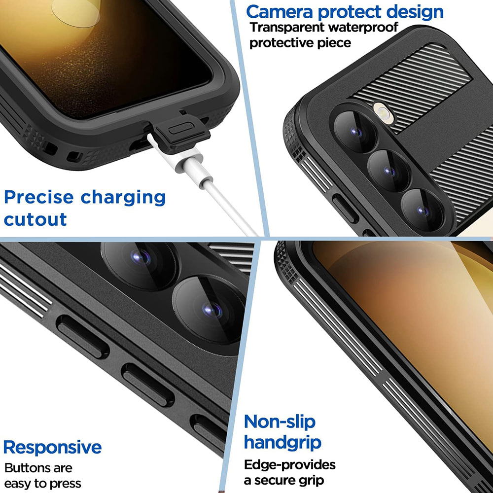 Vanntett deksel for Samsung Galaxy S26 Plus, ShellBox, Svart
