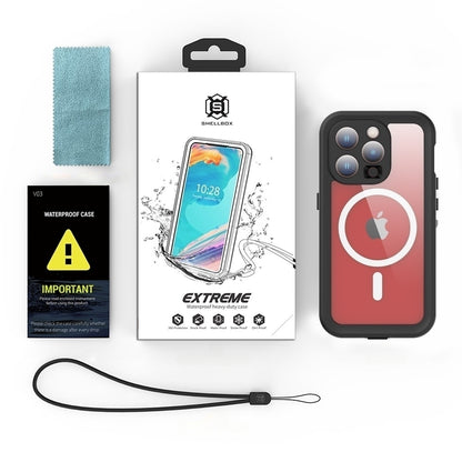 Vanntett MagSafe-deksel for Apple iPhone 15 Pro, ShellBox, svart