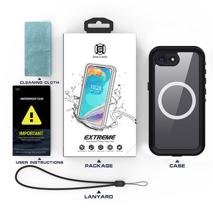 MagSafe vanntett deksel for Apple iPhone 17e / 16e, Techsuit, Shellbox, svart