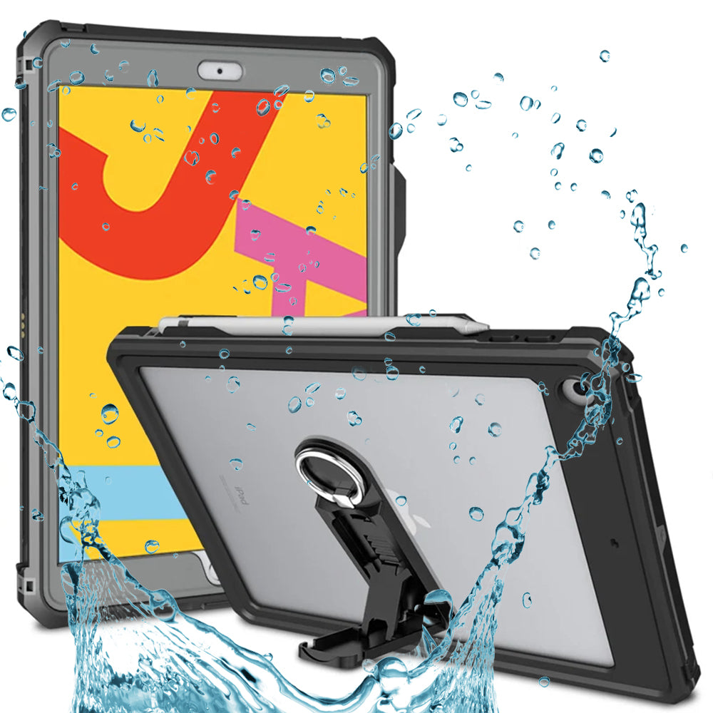 Vanntett deksel for Apple iPad 10.2 (2021) / 10.2 (2020) / 10.2 (2019), ShellBox, svart