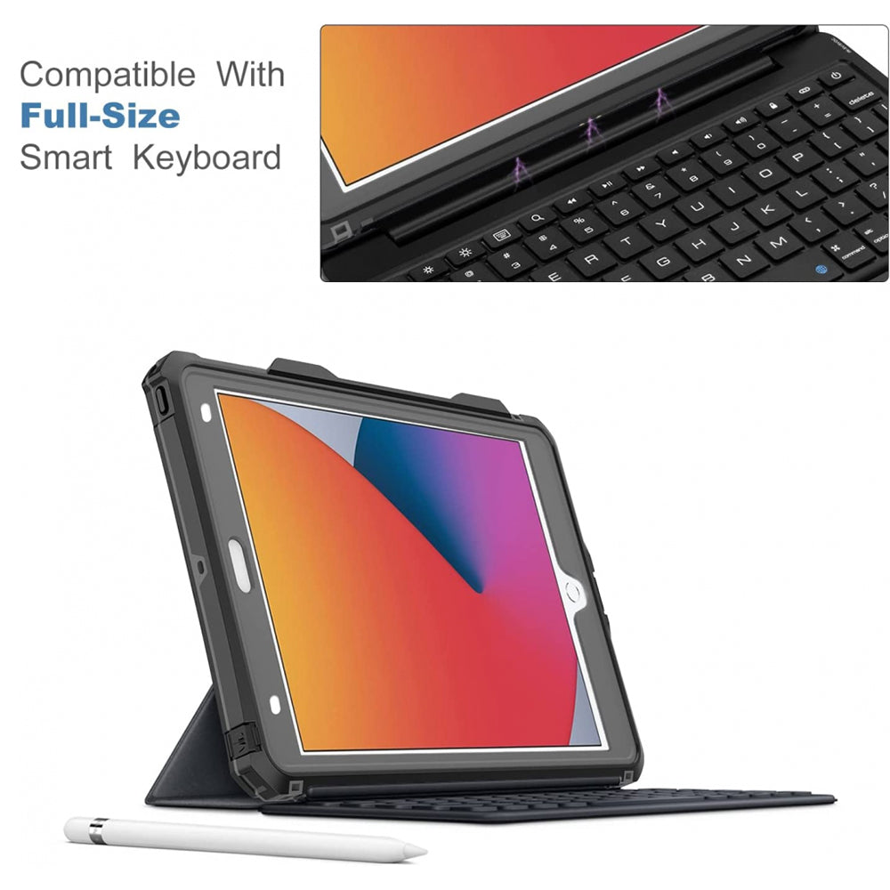 Vanntett deksel for Apple iPad 10.2 (2021) / 10.2 (2020) / 10.2 (2019), ShellBox, svart