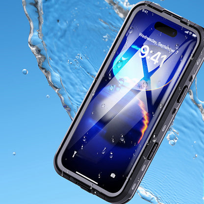 Vanntett deksel for Apple iPhone 16 Pro, ShellBox, svart