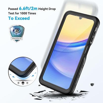 Vanntett deksel for Samsung Galaxy A15 5G A156 / A15 A155, ShellBox, svart