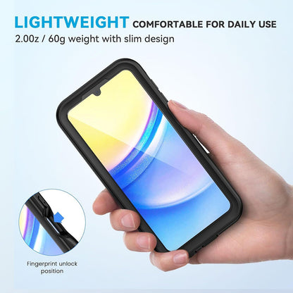 Vanntett deksel for Samsung Galaxy A15 5G A156 / A15 A155, ShellBox, svart