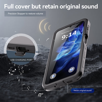 Vanntett deksel for Samsung Galaxy A16 5G A166 / A16 4G A165, ShellBox, svart