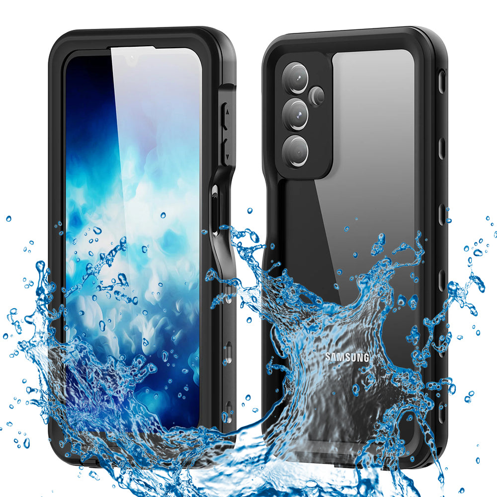 Vanntett deksel for Samsung Galaxy A25 A256, ShellBox, svart