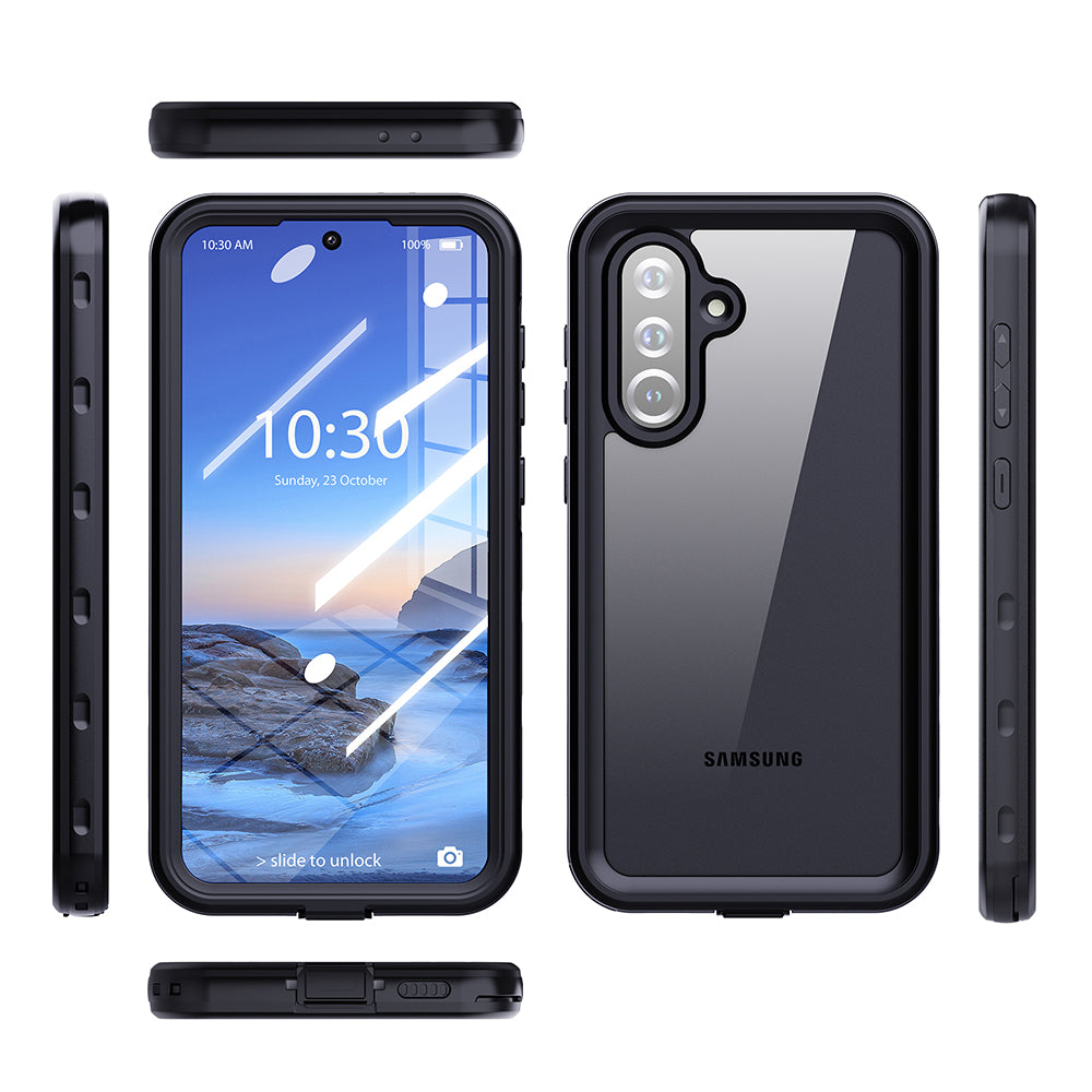 Vanntett deksel for Samsung Galaxy A36 A366, ShellBox, svart