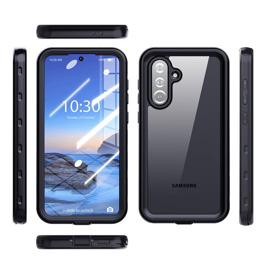 Vanntett deksel for Samsung Galaxy A36 A366, ShellBox, svart