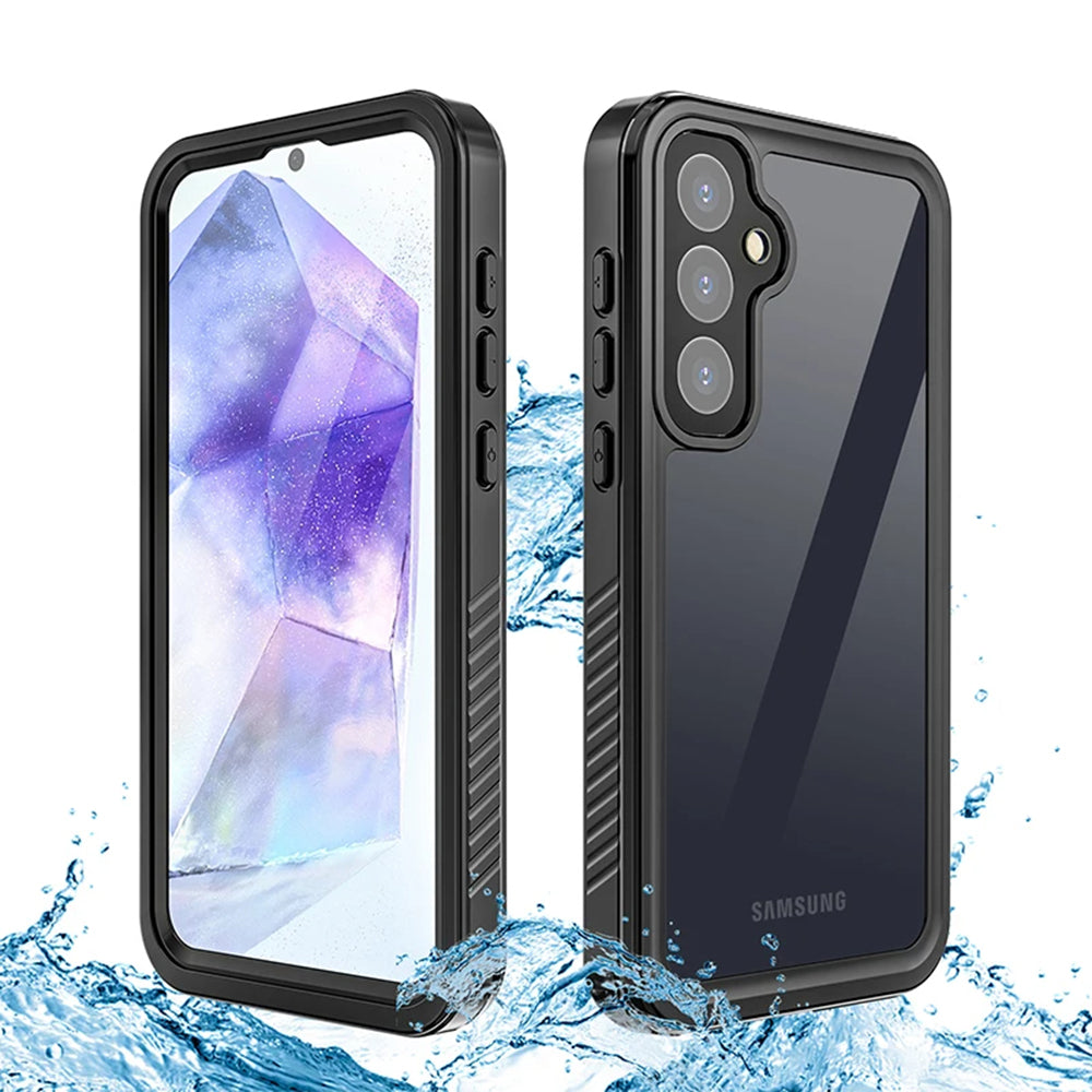 Vanntett deksel for Samsung Galaxy A55 5G A556, ShellBox, svart