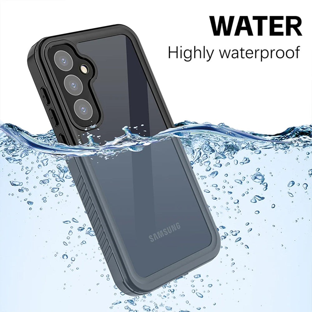 Vanntett deksel for Samsung Galaxy A55 5G A556, ShellBox, svart