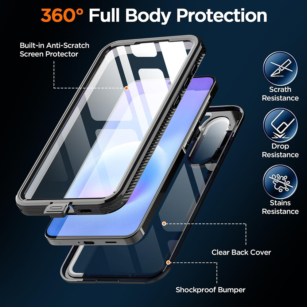 Vanntett deksel for Samsung Galaxy A57 5G, ShellBox, svart