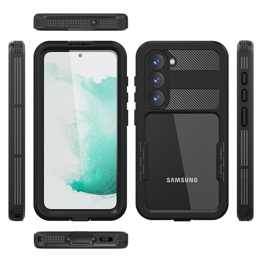 Vanntett deksel for Samsung Galaxy S23 S911, ShellBox, svart