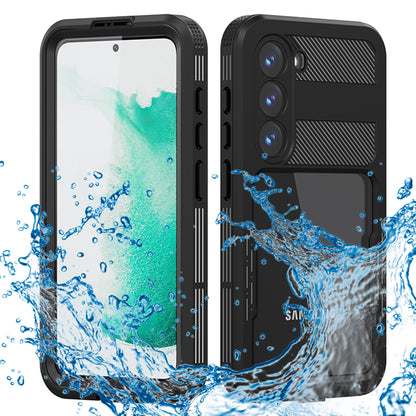 Vanntett deksel for Samsung Galaxy S23 S911, ShellBox, svart