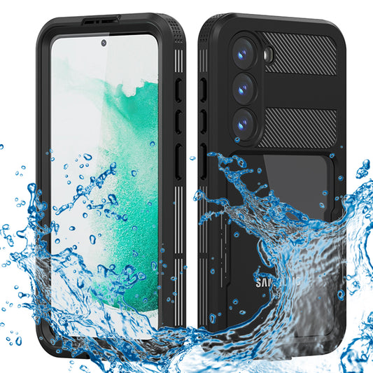 Vanntett deksel for Samsung Galaxy S23 S911, ShellBox, svart