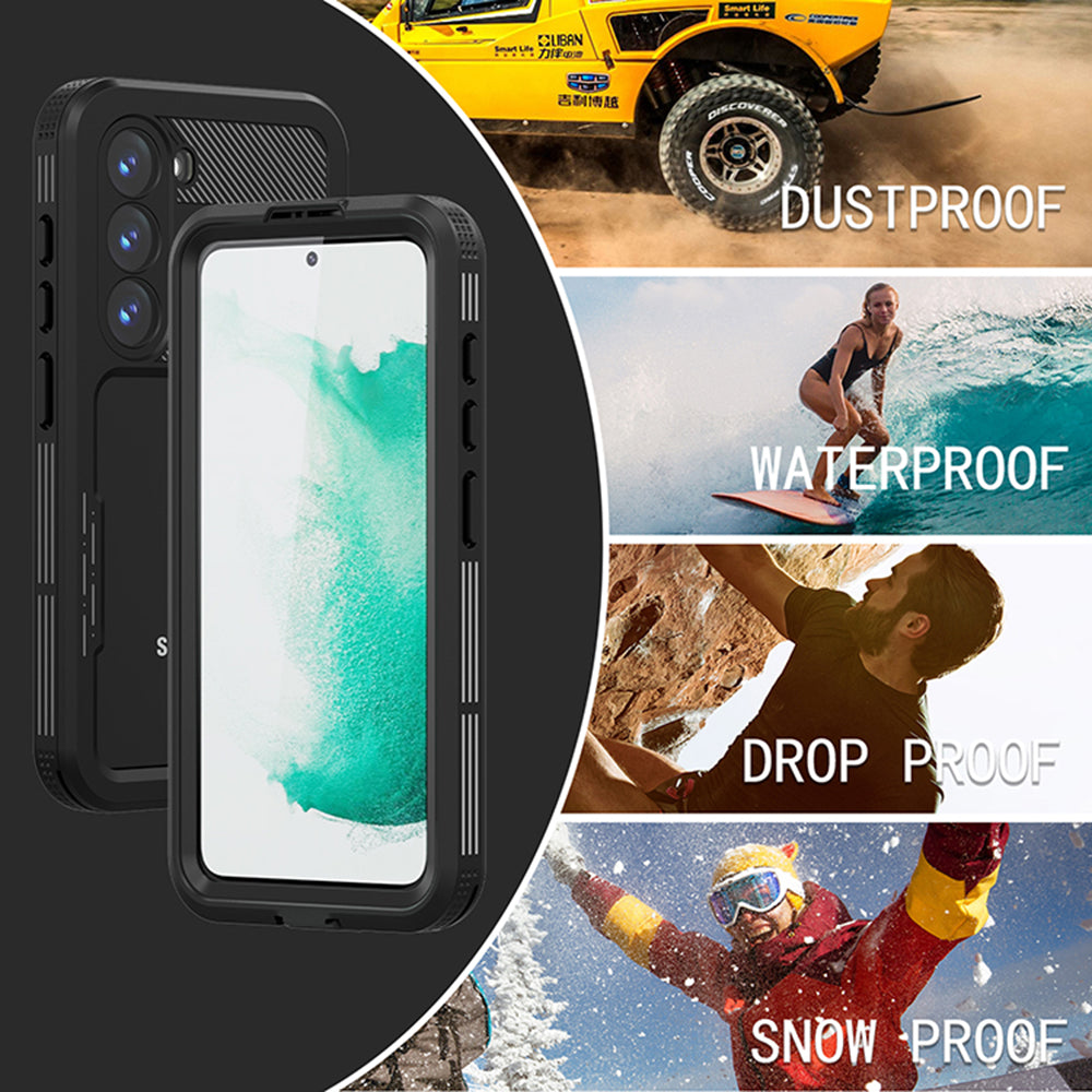 Vanntett deksel for Samsung Galaxy S23 S911, ShellBox, svart