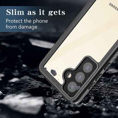 Vanntett deksel for Samsung Galaxy S24+ S926, ShellBox, svart